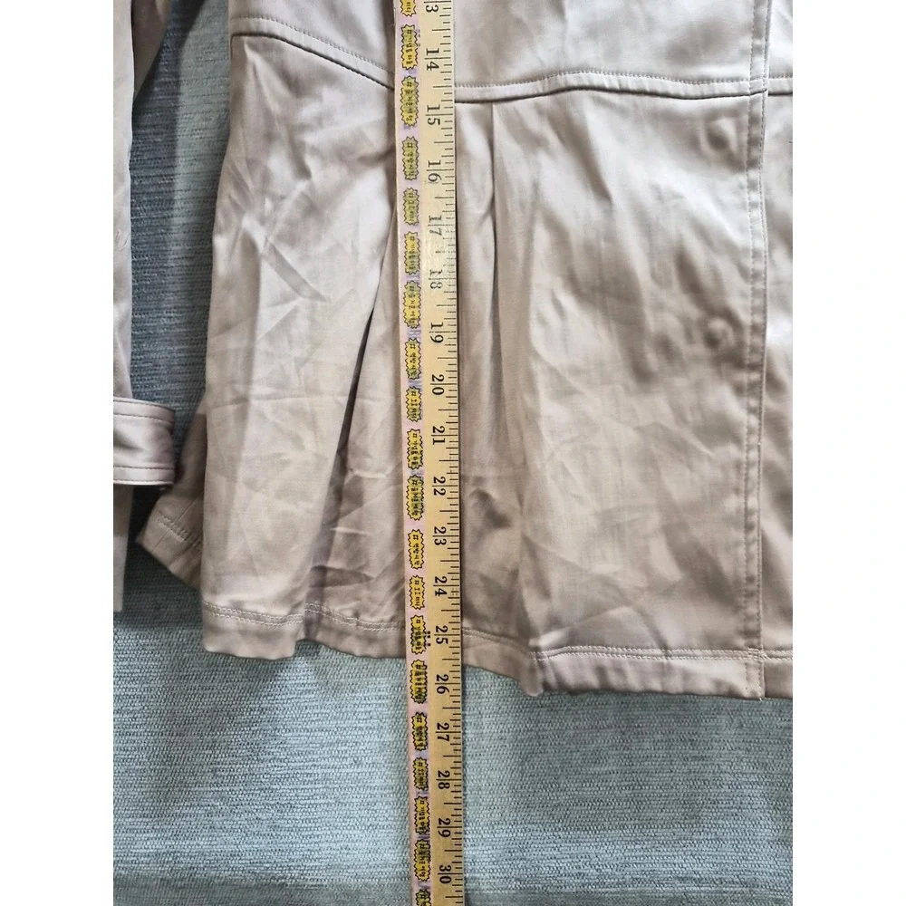 Twenty One Promod Trench Coat Womens Medium Brown Lined Winter Double Breasted